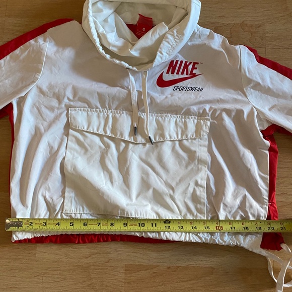 Red and off white cowl neck Nike pullover - Picture 11 of 12